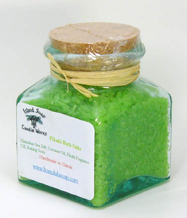 yIsland Soap & Candle WorkszBath Salt Jar/ Pikake Large oX\g܁^RXEA}^RX^\[vE