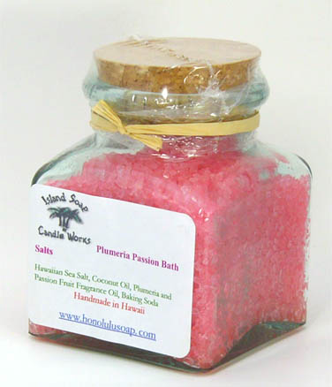 yIsland Soap & Candle WorkszBath Salt Jar/ Plumeria Passion Large oX\g܁^RXEA}^RX^\[vE