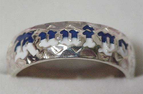 6mm Enamel  Silver925 Ring^nCAWG[^Vo[^v`I[_[EVo[925O