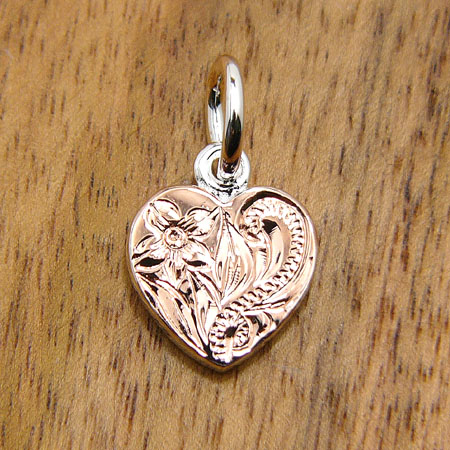 yStering Silver JewelryzVo[y_g SP Small Scroll Heart Pendant PG/SP^nCAWG[^Vo[^Vo[lbNXEy_g