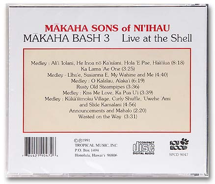 yCDzMAKAHA SONS of NIIHAU MAKAHA BASH 3 Live at the Shell / MAKAHA SONS^yEyEf^ACD^MAKAHA SONS