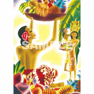 インテリア用品/
オールドハワイアン・マット付きスモールポスター20×25cm NO.001