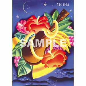 インテリア用品/
オールドハワイアン・マット付きポスター41×51cm NO.004