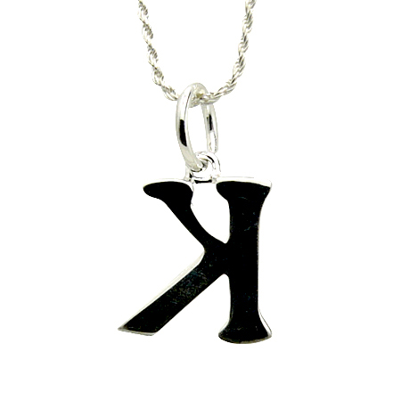 yMokuleia Jewelryz蒤Vo[y_g SP Scroll Initial Pendant (M)/SS-K^nCAWG[^Vo[^Vo[lbNXEy_g